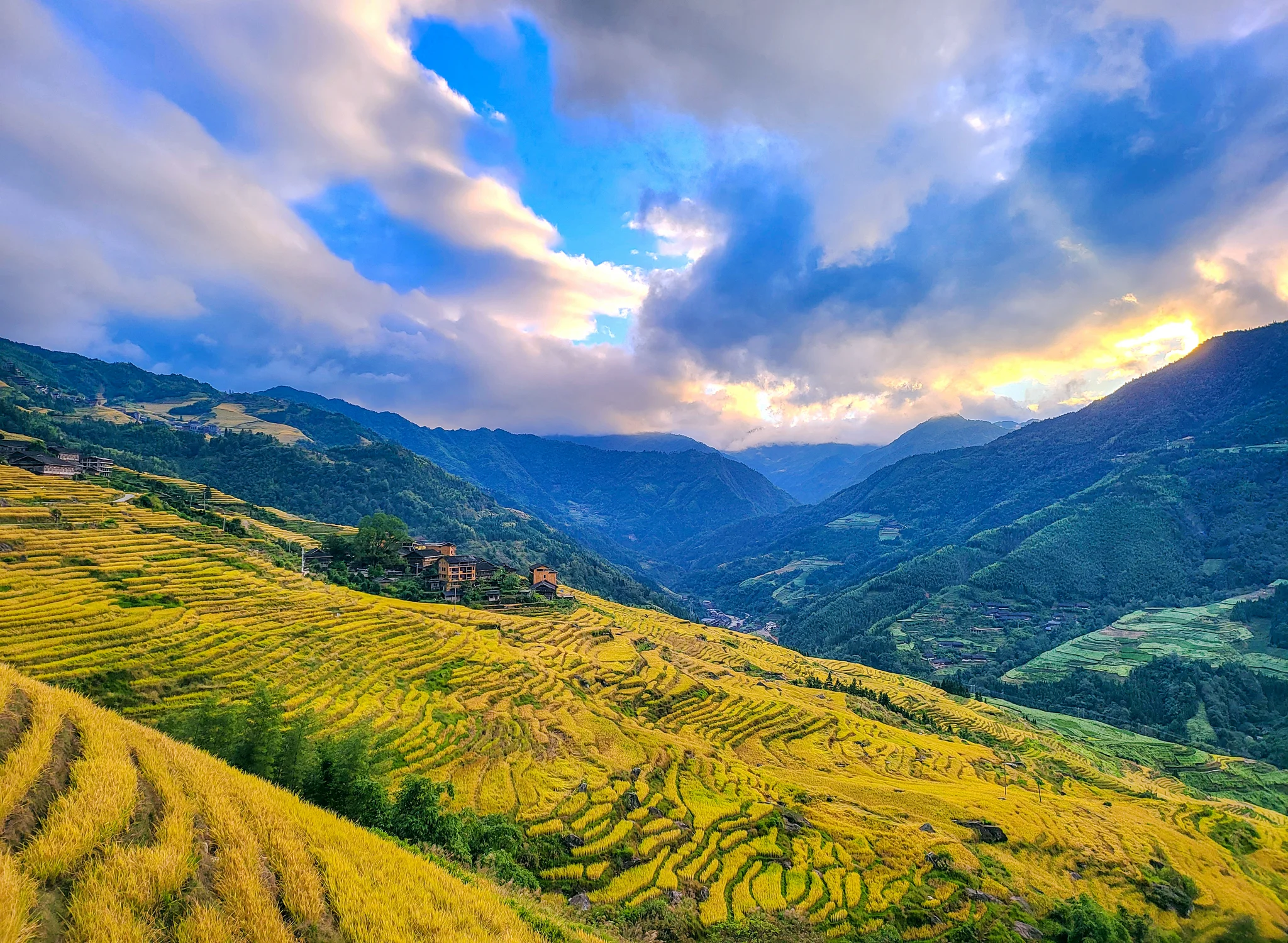 Travelers on a soft outdoor trek in the China countryside